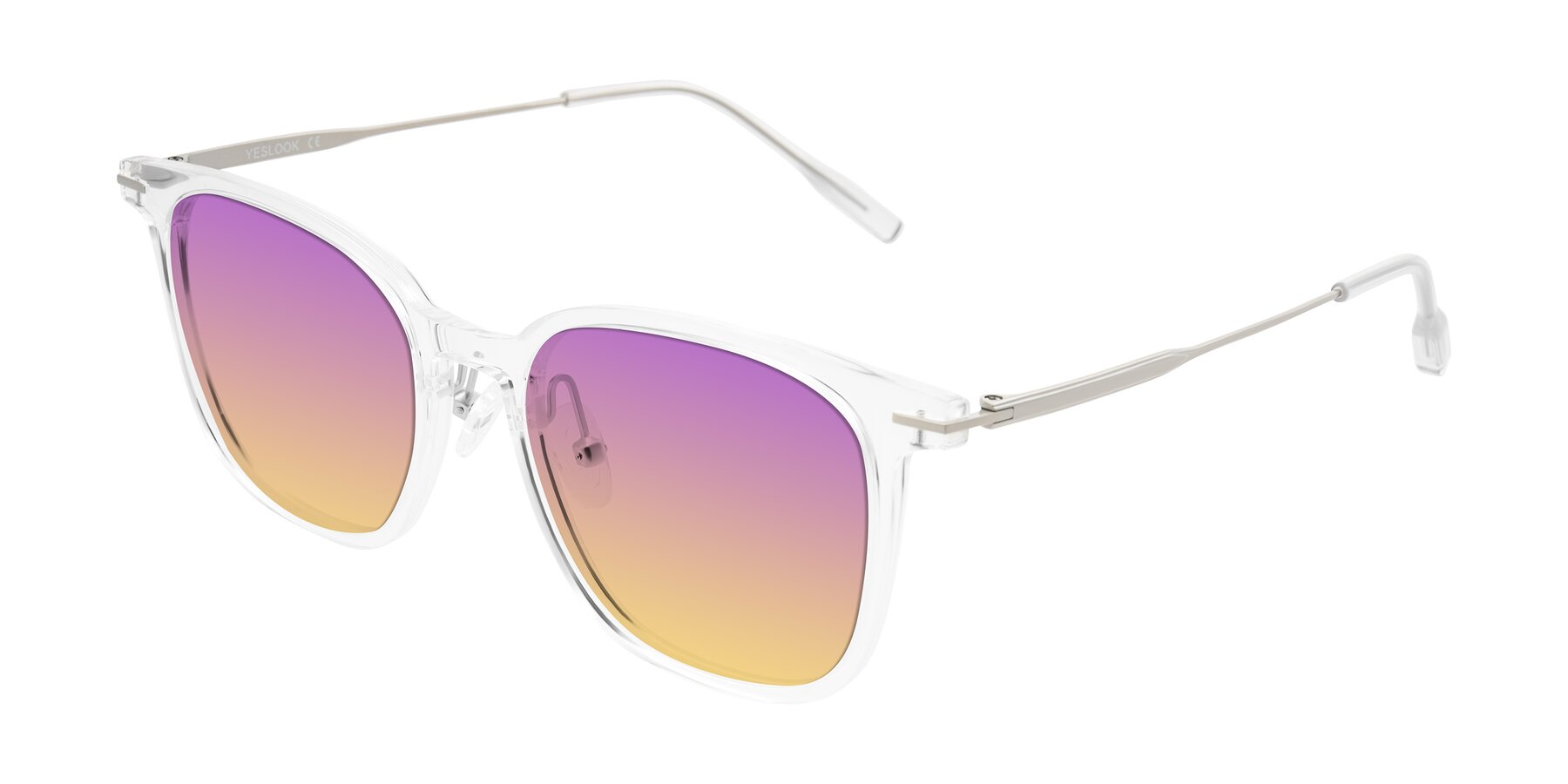 Angle of Oonk in Clear with Purple / Yellow Gradient Lenses