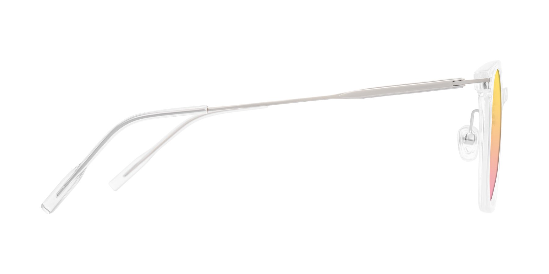 Side of Oonk in Clear with Yellow / Pink Gradient Lenses
