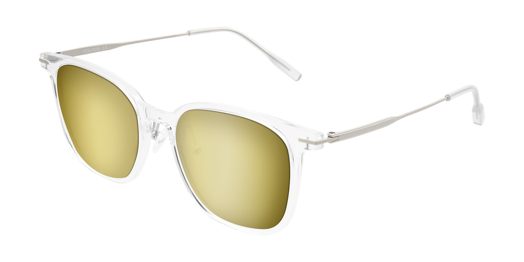 Angle of Oonk in Clear with Gold Mirrored Lenses
