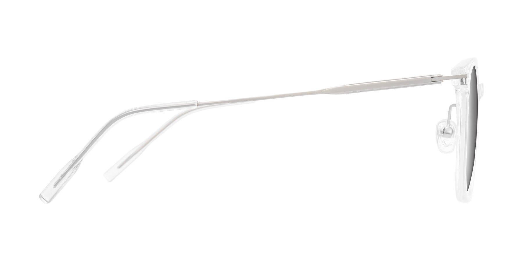 Side of Oonk in Clear with Silver Mirrored Lenses