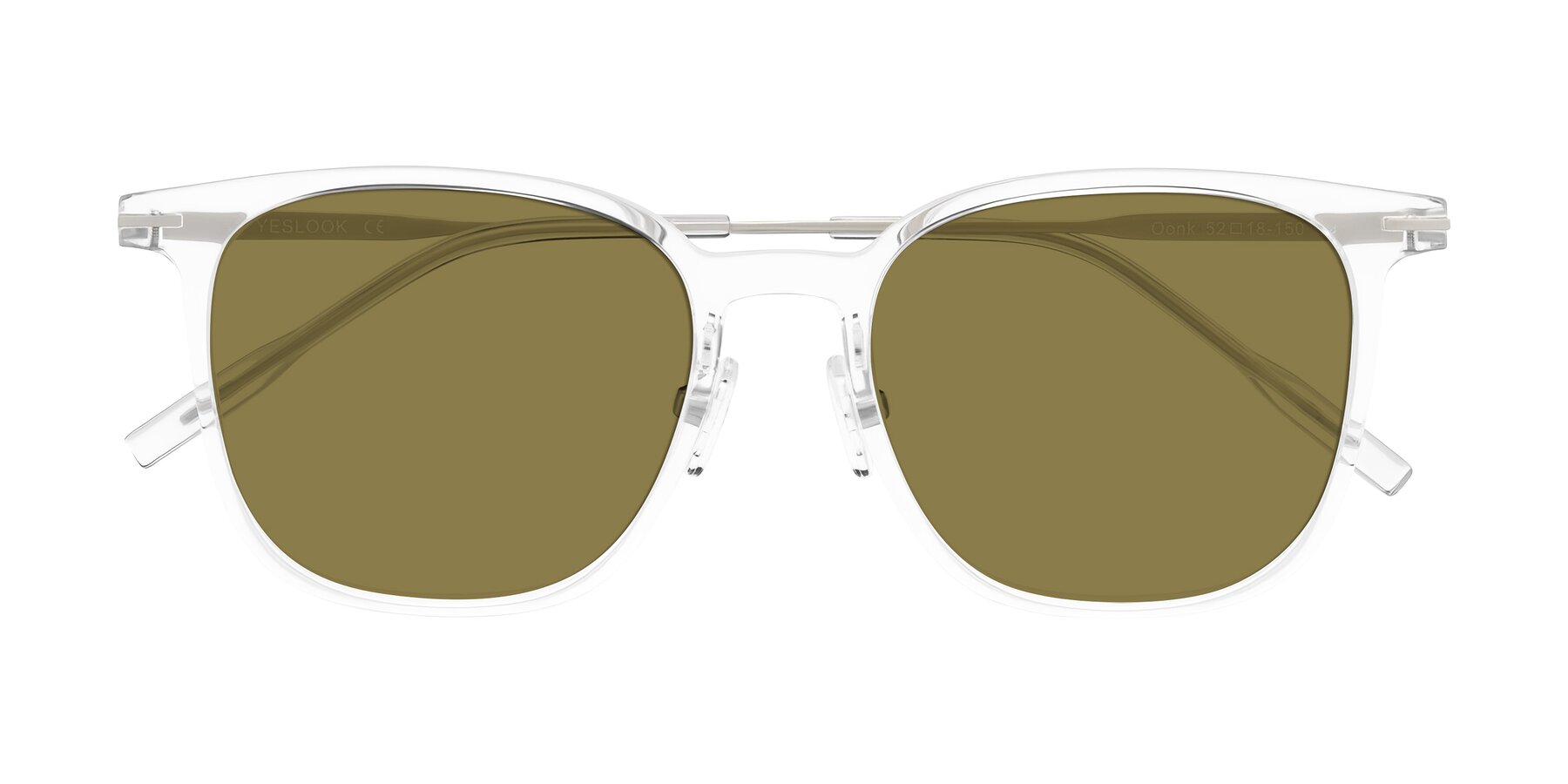 Folded Front of Oonk in Clear with Brown Polarized Lenses