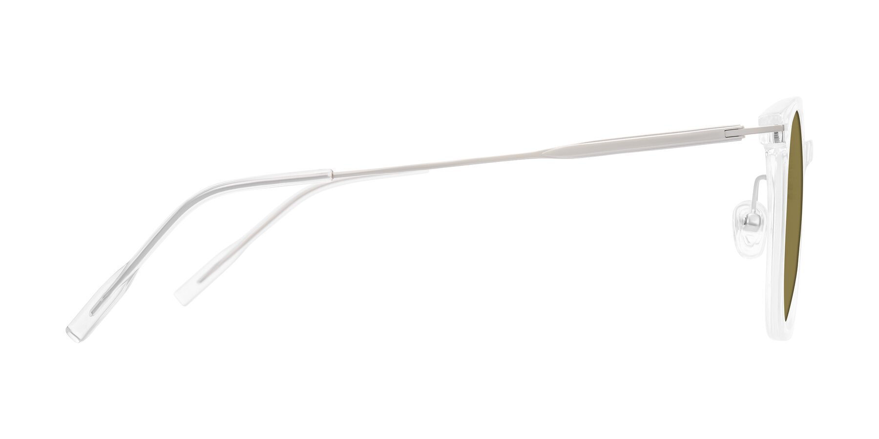 Side of Oonk in Clear with Brown Polarized Lenses