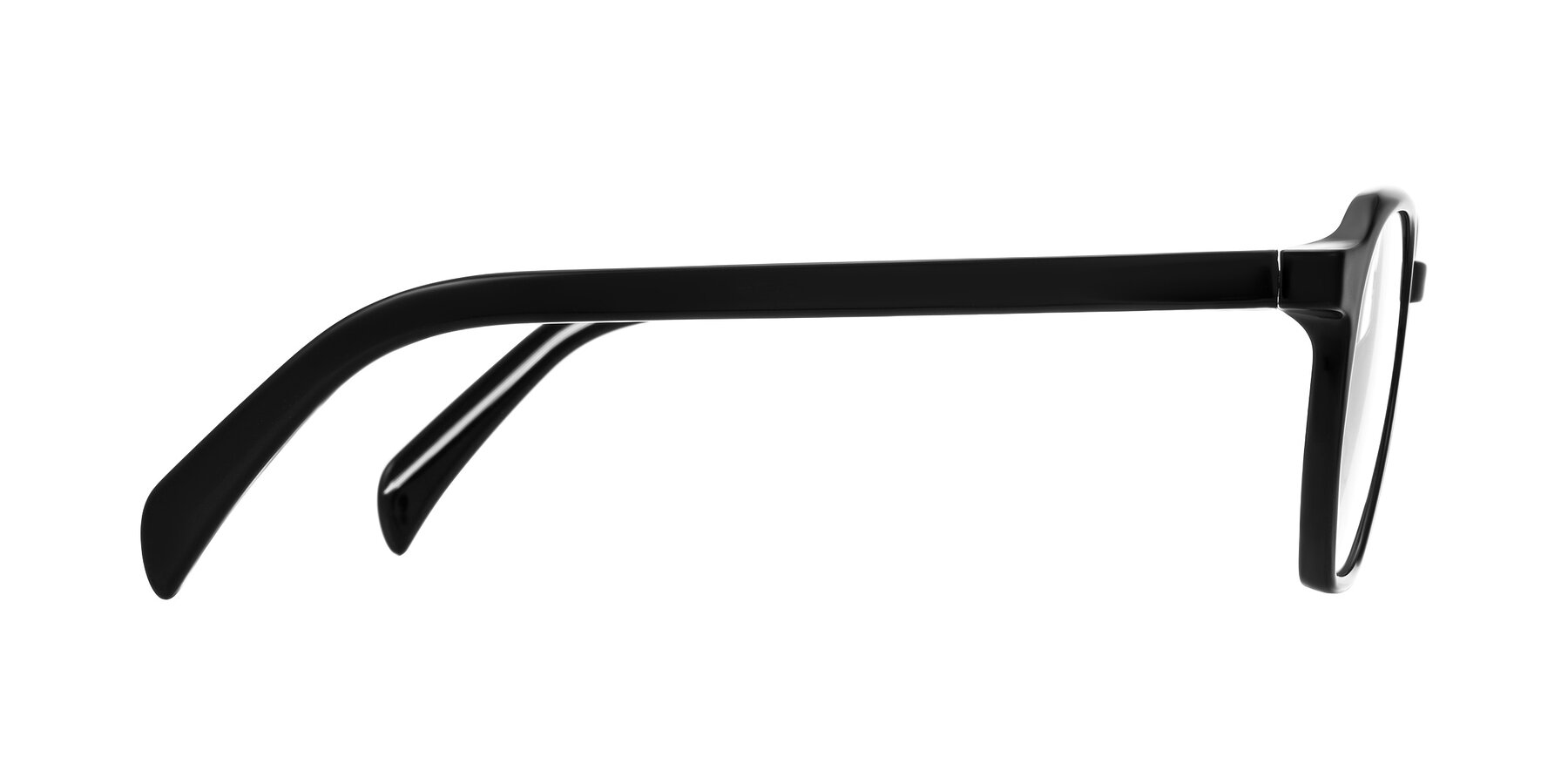 Side of McKown in Black with Clear Blue Light Blocking Lenses