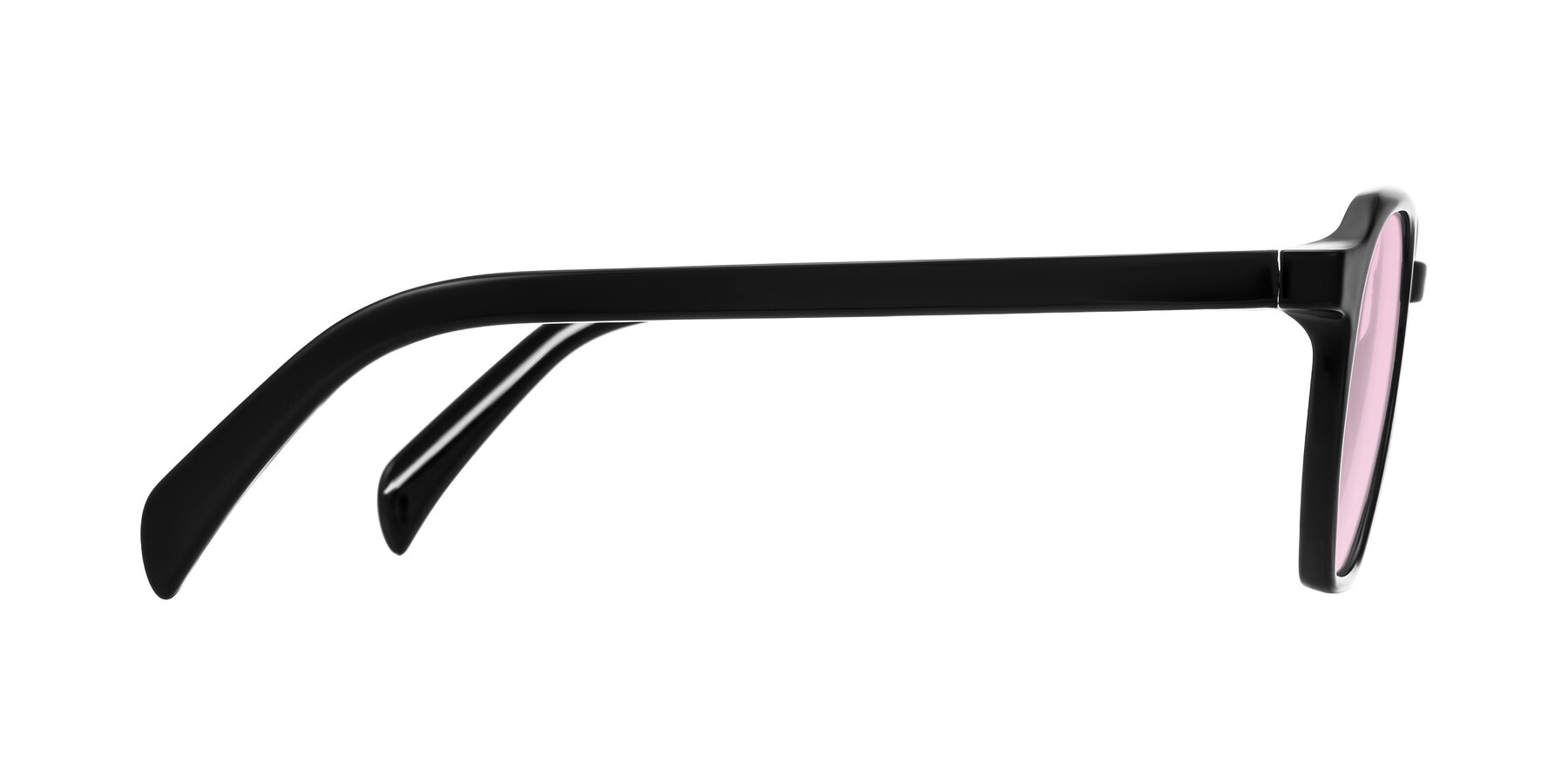 Side of McKown in Black with Light Pink Tinted Lenses
