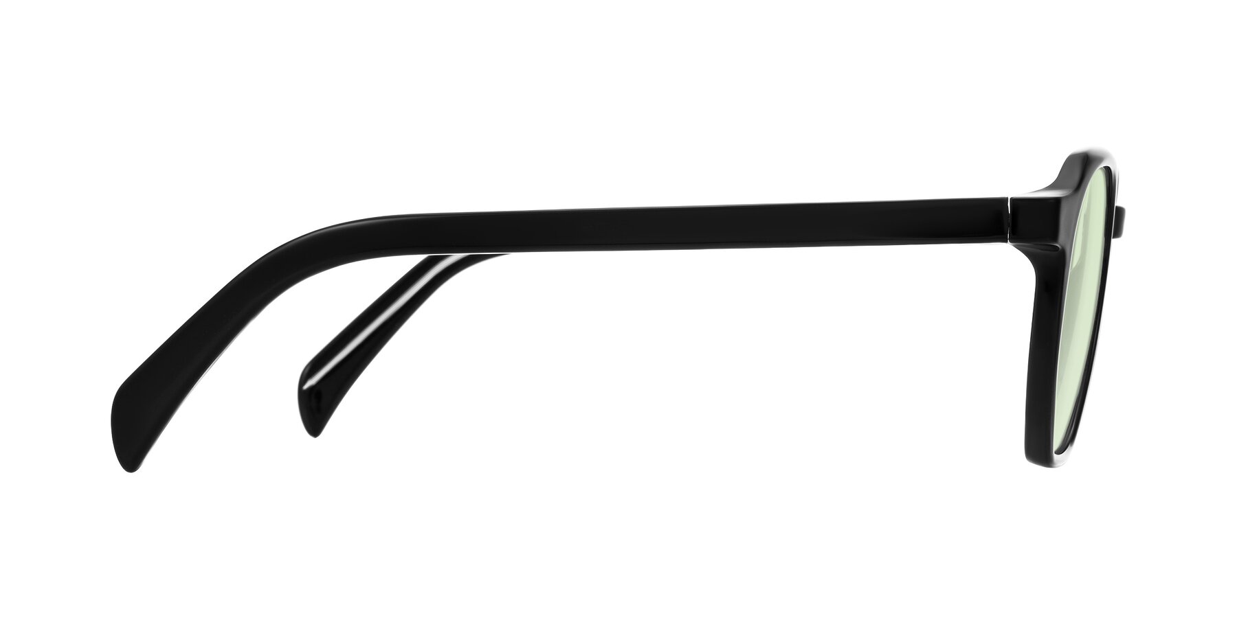Side of McKown in Black with Light Green Tinted Lenses