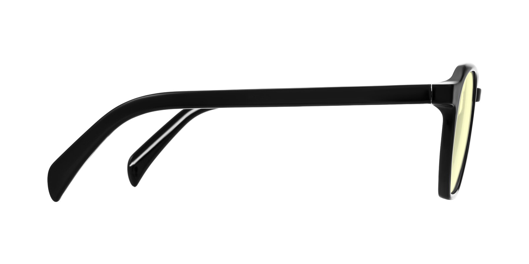 Side of McKown in Black with Light Yellow Tinted Lenses