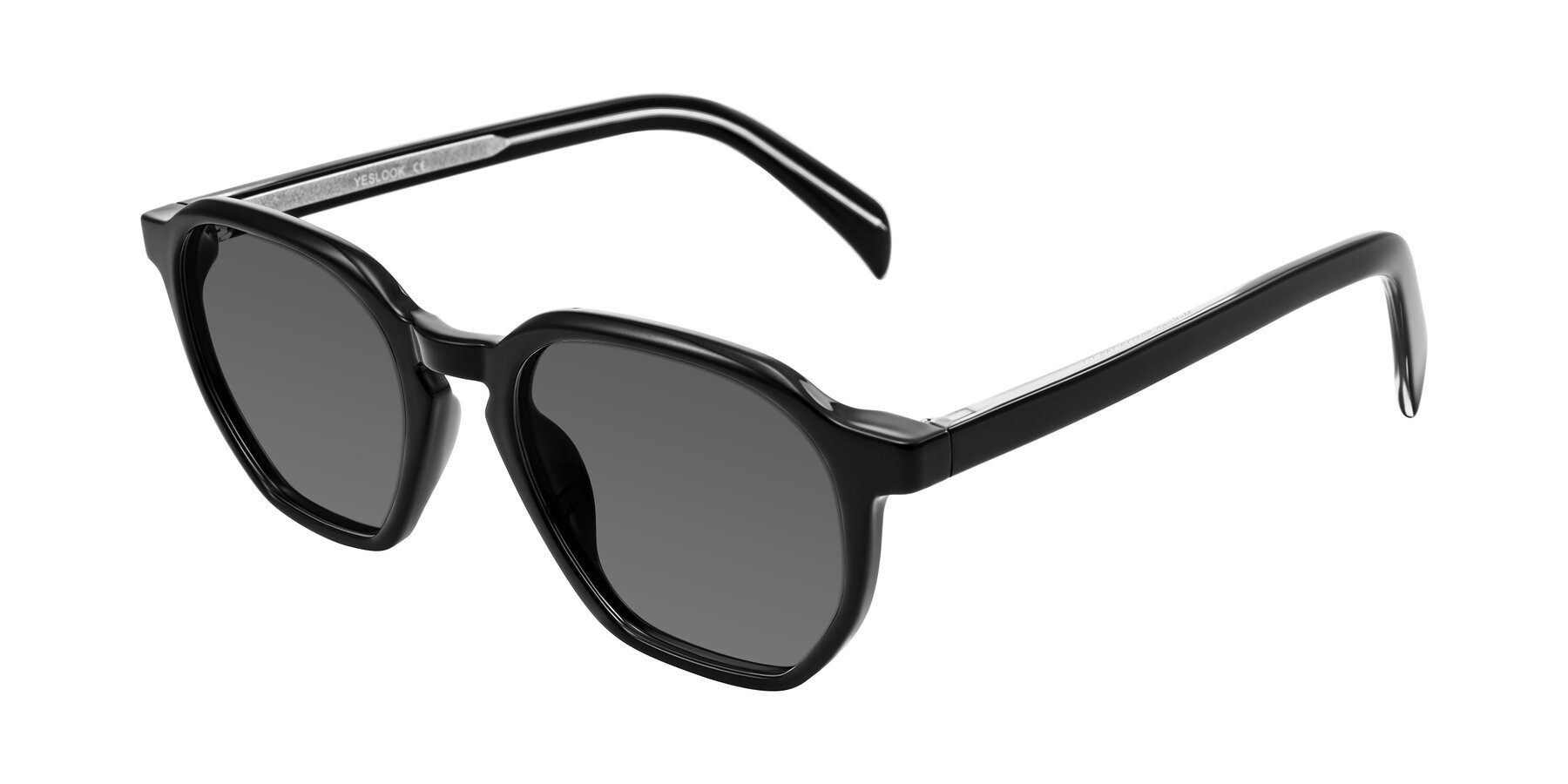 Angle of McKown in Black with Medium Gray Tinted Lenses