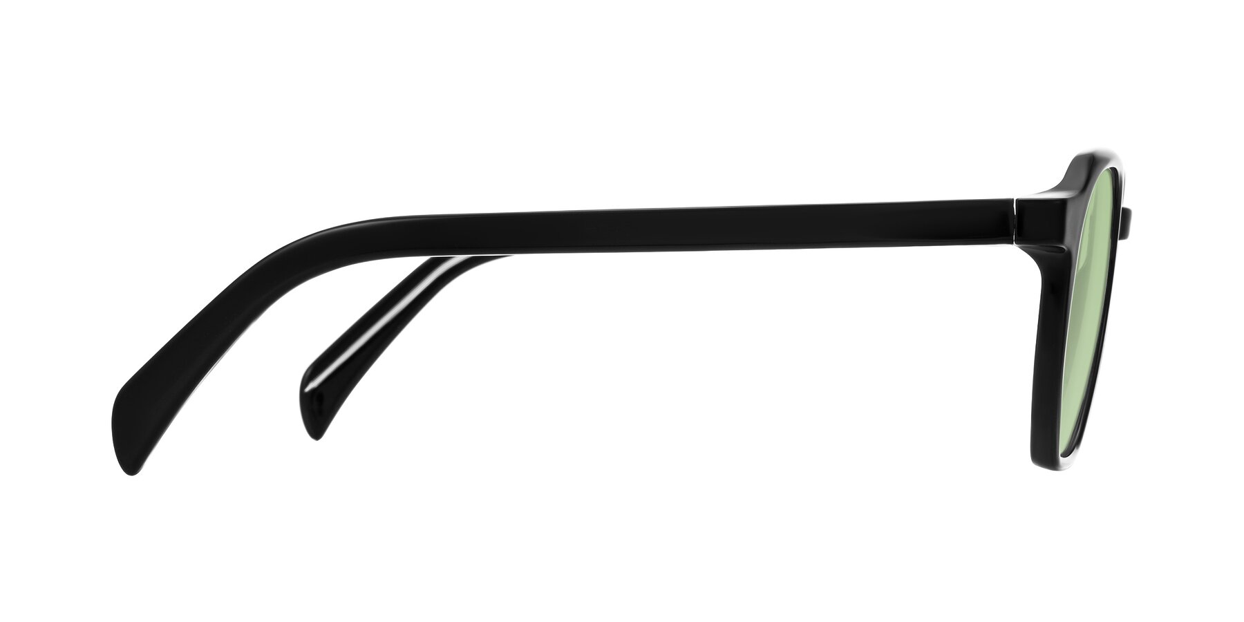 Side of McKown in Black with Medium Green Tinted Lenses