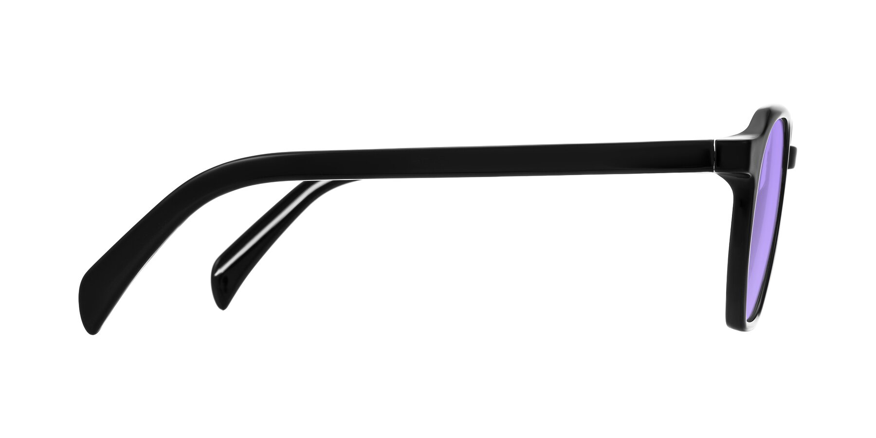 Side of McKown in Black with Medium Purple Tinted Lenses