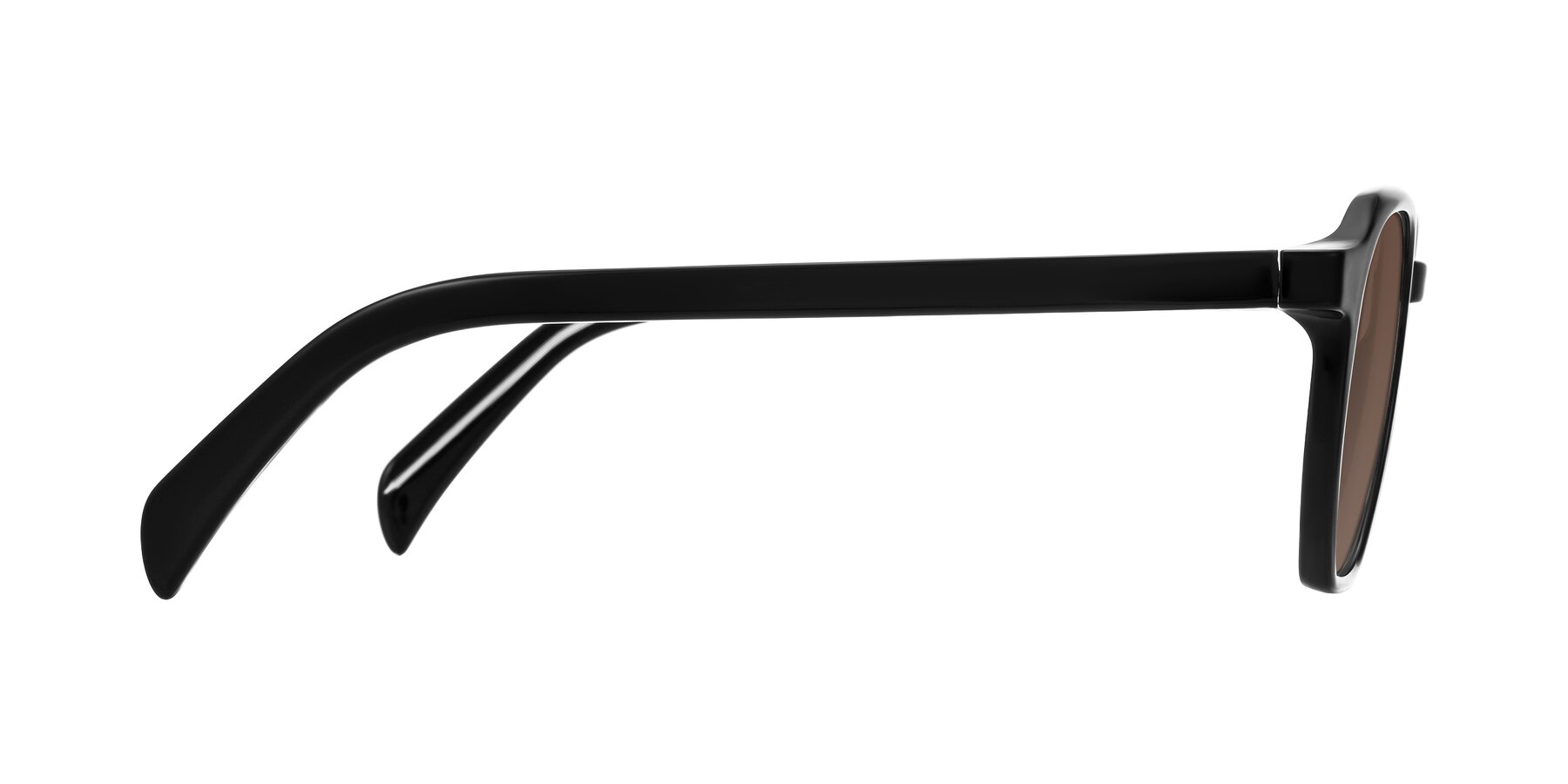 Side of McKown in Black with Brown Tinted Lenses
