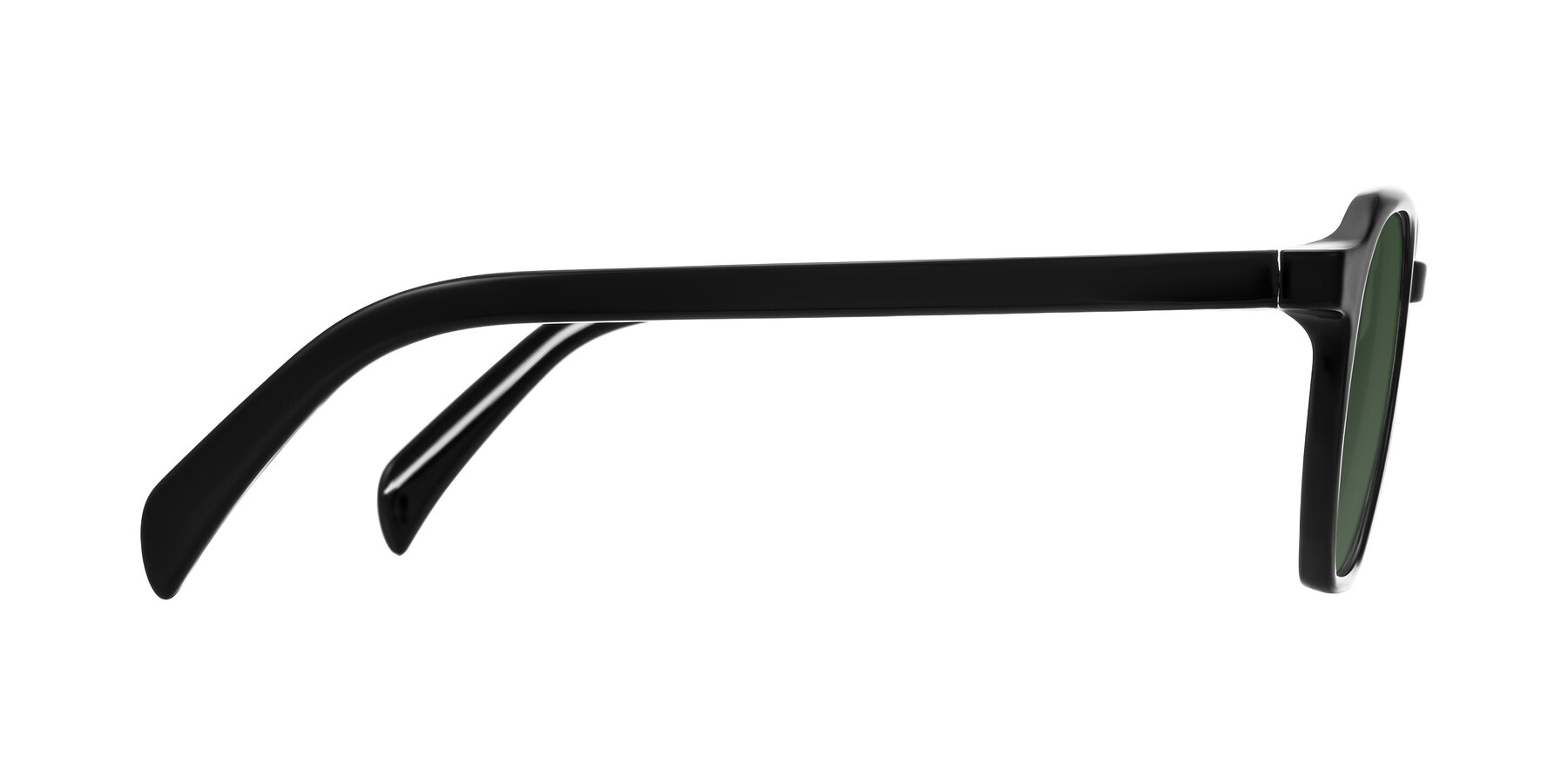 Side of McKown in Black with Green Tinted Lenses