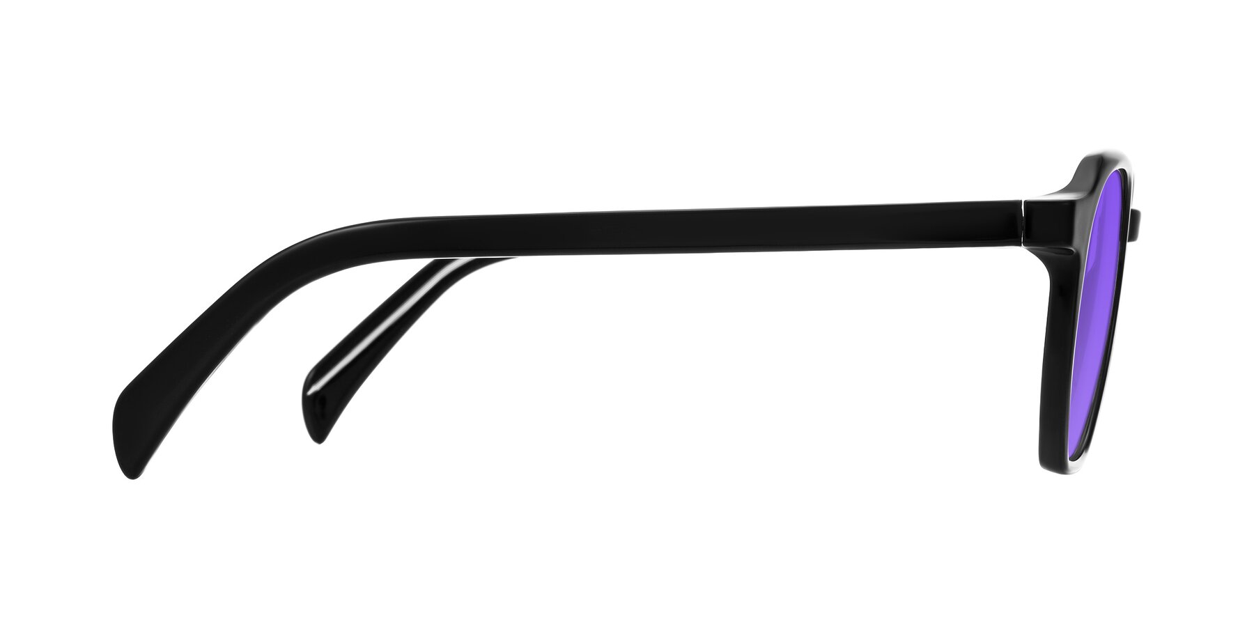 Side of McKown in Black with Purple Tinted Lenses