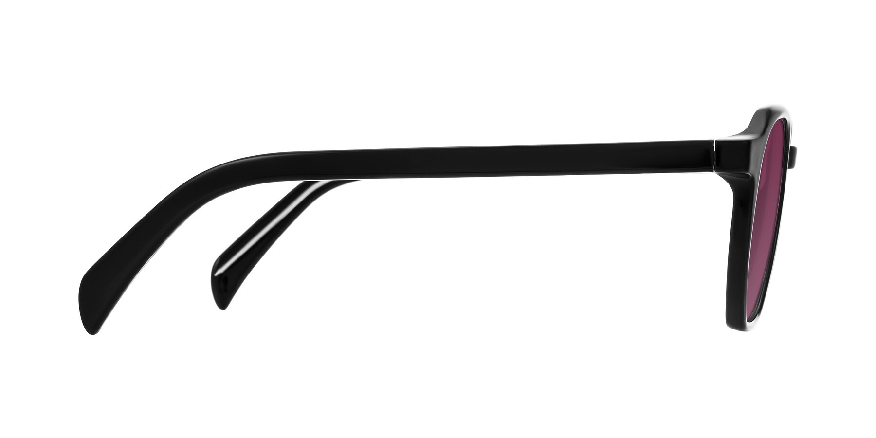 Side of McKown in Black with Wine Tinted Lenses