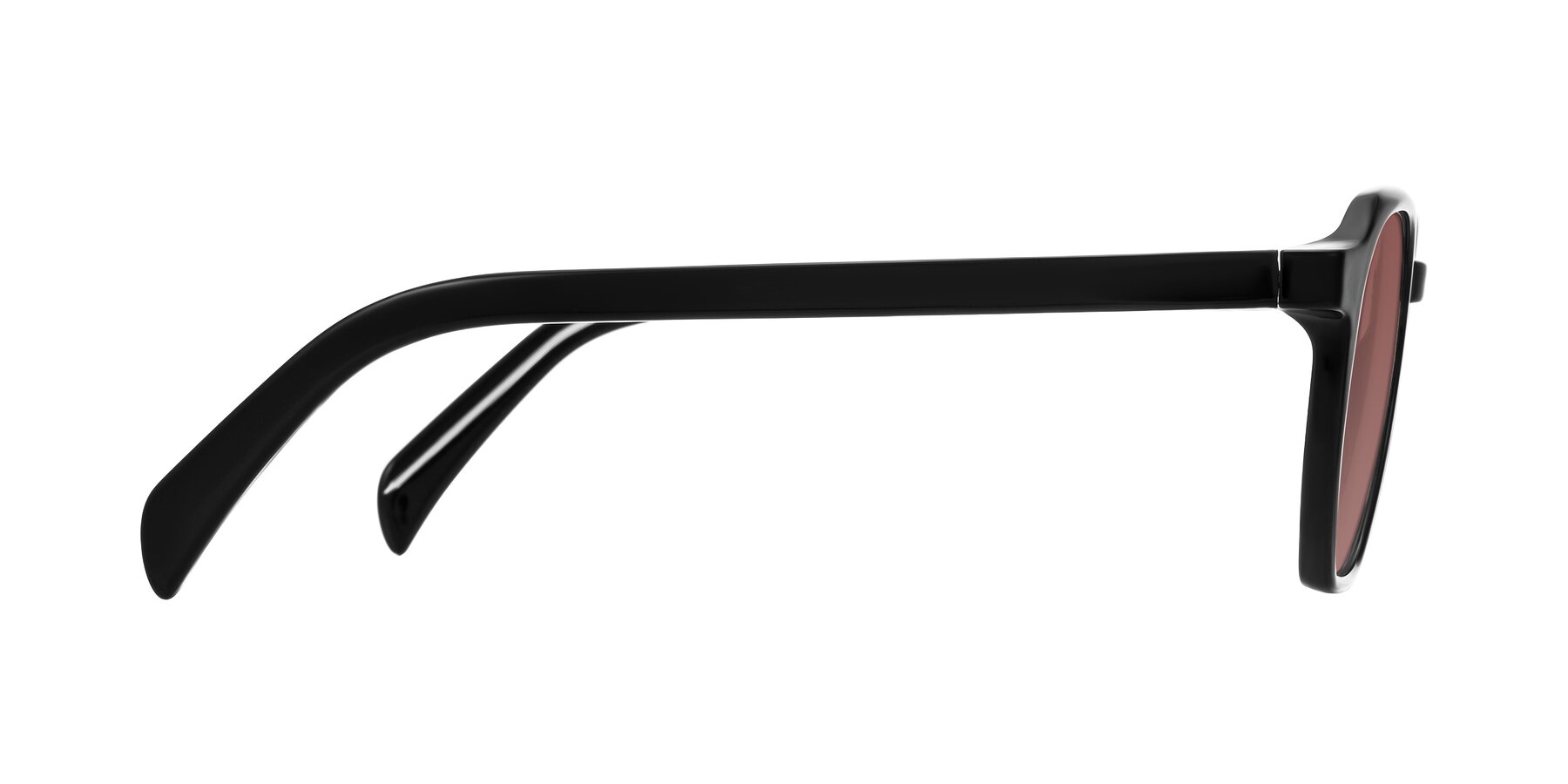 Side of McKown in Black with Garnet Tinted Lenses