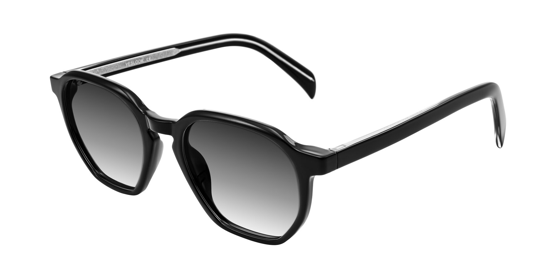 Angle of McKown in Black with Gray Gradient Lenses
