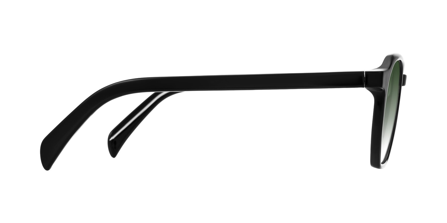 Side of McKown in Black with Green Gradient Lenses