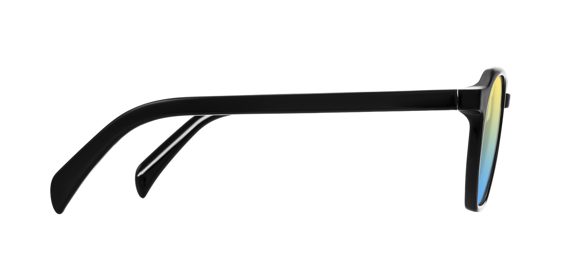 Side of McKown in Black with Yellow / Blue Gradient Lenses