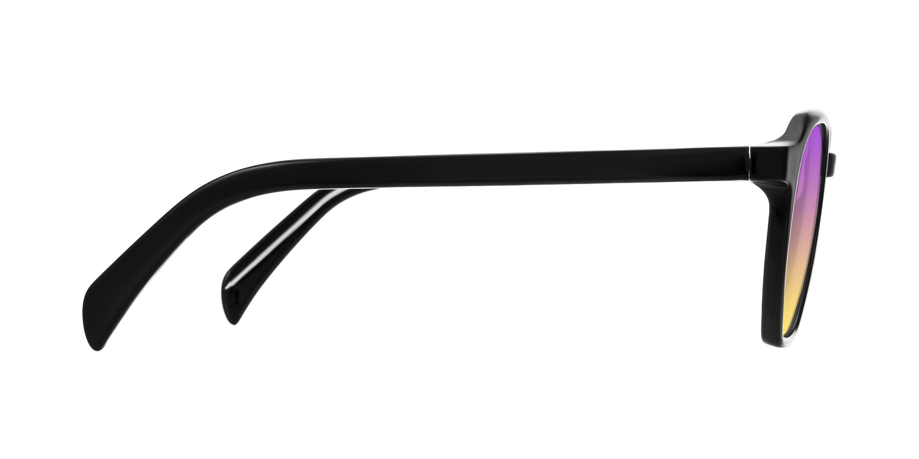 Side of McKown in Black with Purple / Yellow Gradient Lenses
