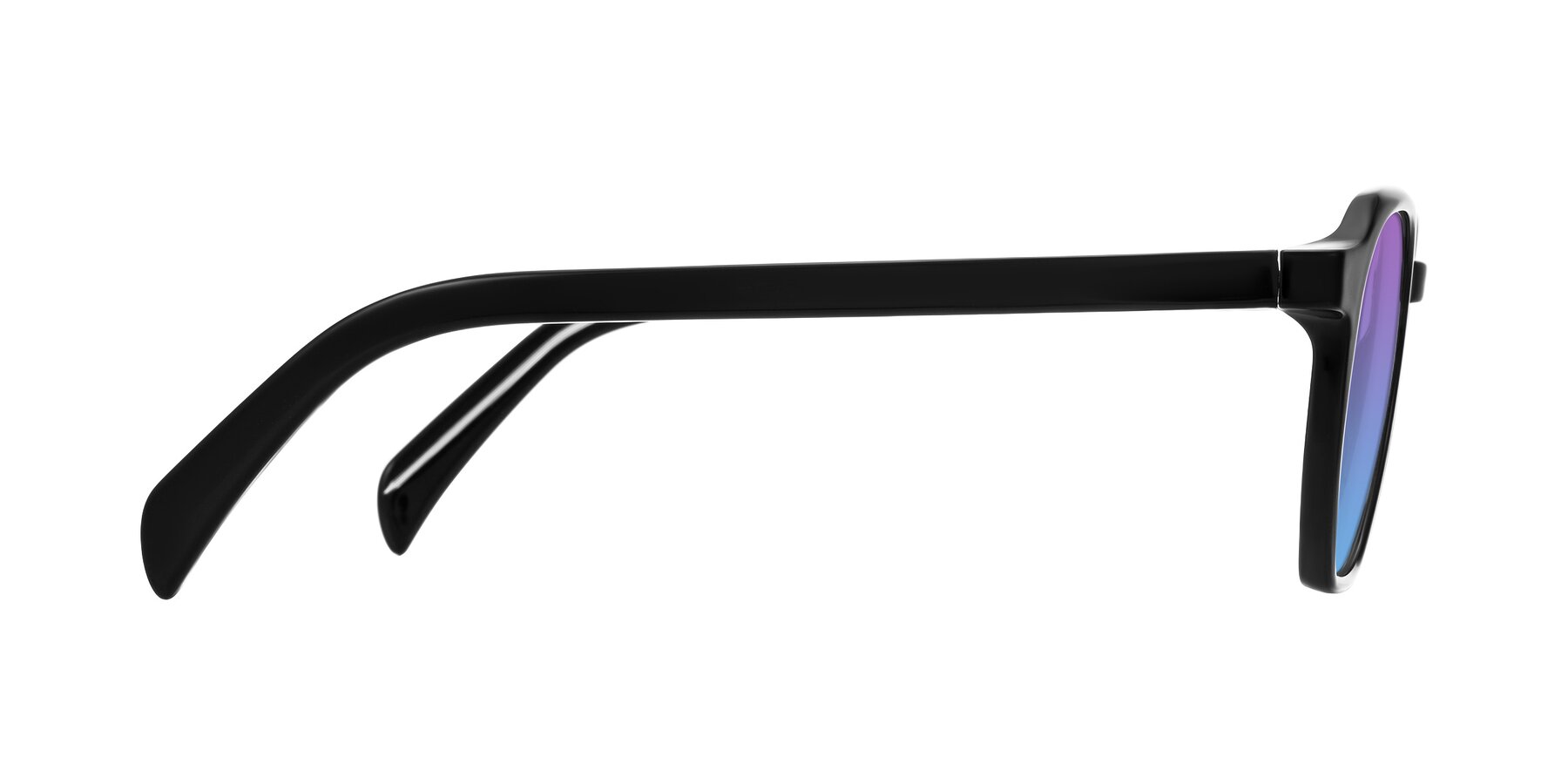Side of McKown in Black with Purple / Blue Gradient Lenses