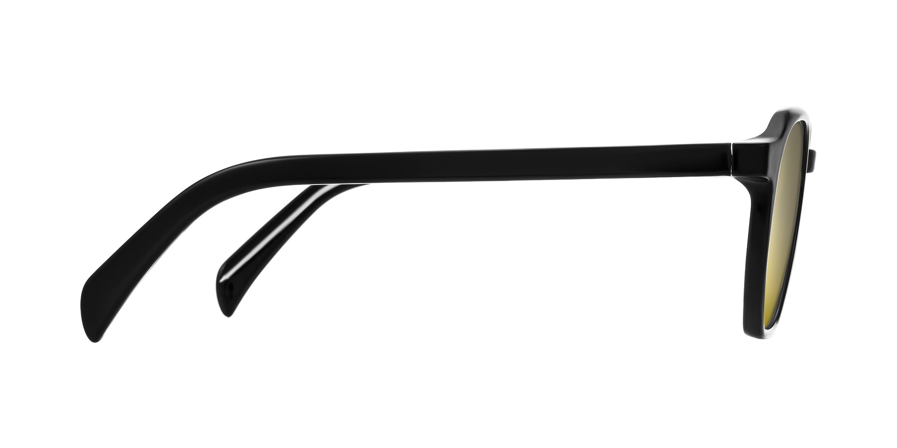 Side of McKown in Black with Gold Mirrored Lenses