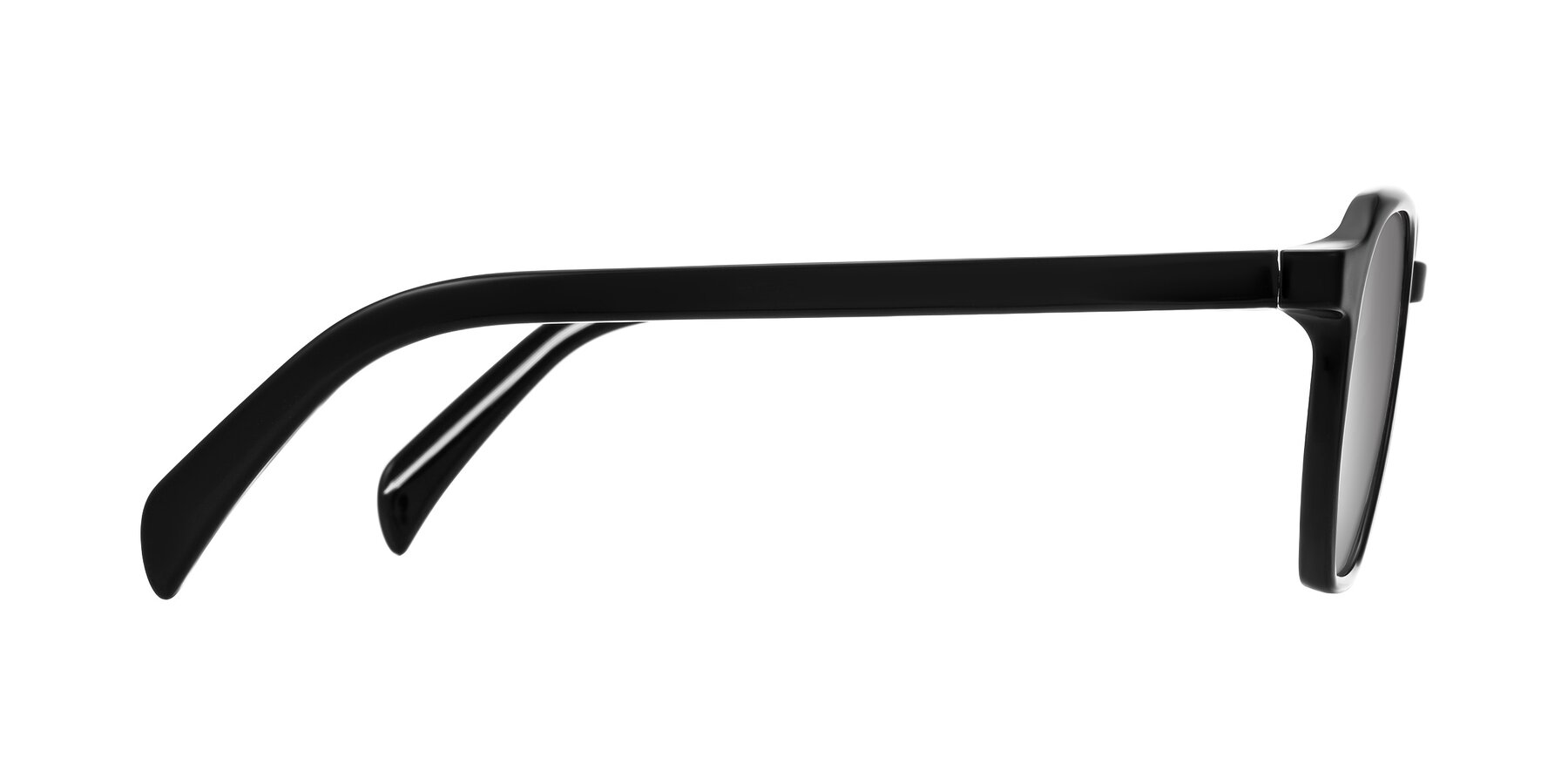 Side of McKown in Black with Silver Mirrored Lenses