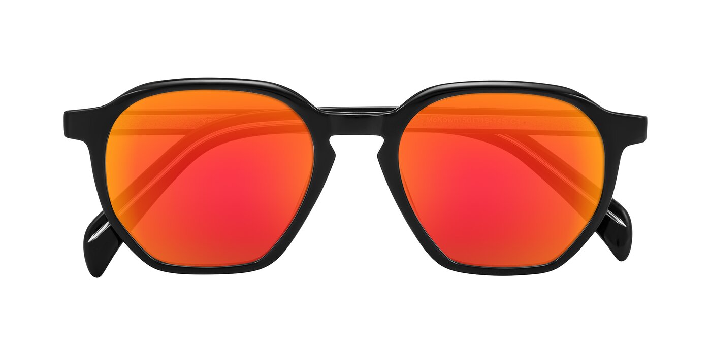 McKown - Black Flash Mirrored Sunglasses