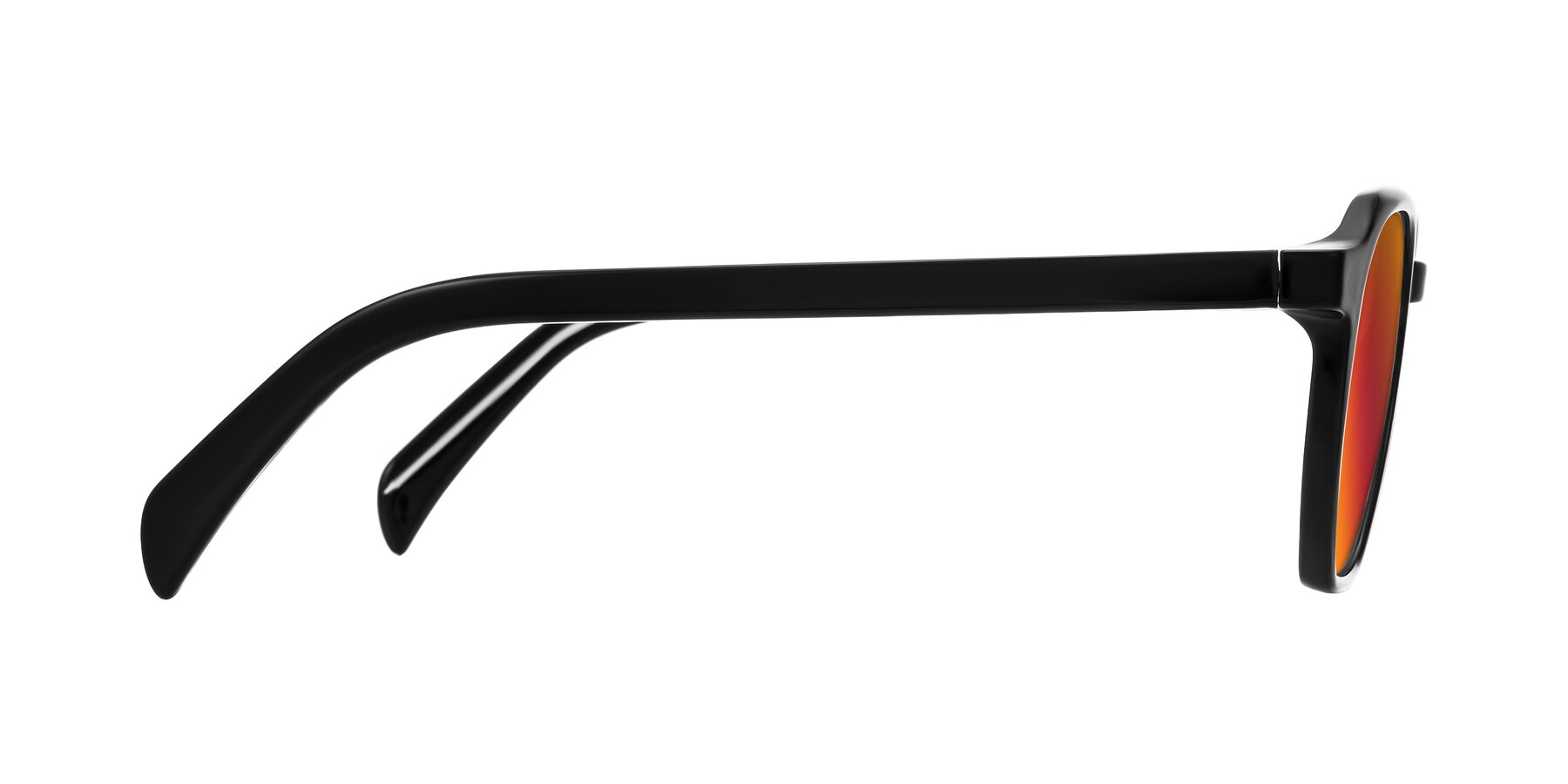 Side of McKown in Black with Red Gold Mirrored Lenses