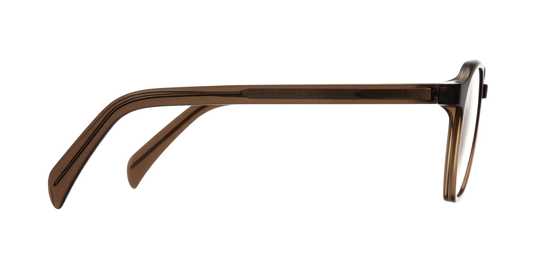 Side of McKown in Brown with Clear Eyeglass Lenses