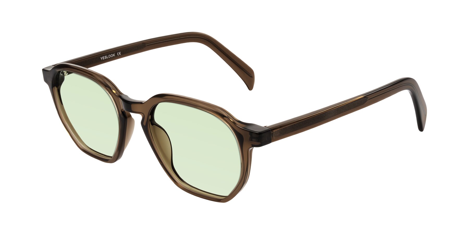 Angle of McKown in Brown with Light Green Tinted Lenses