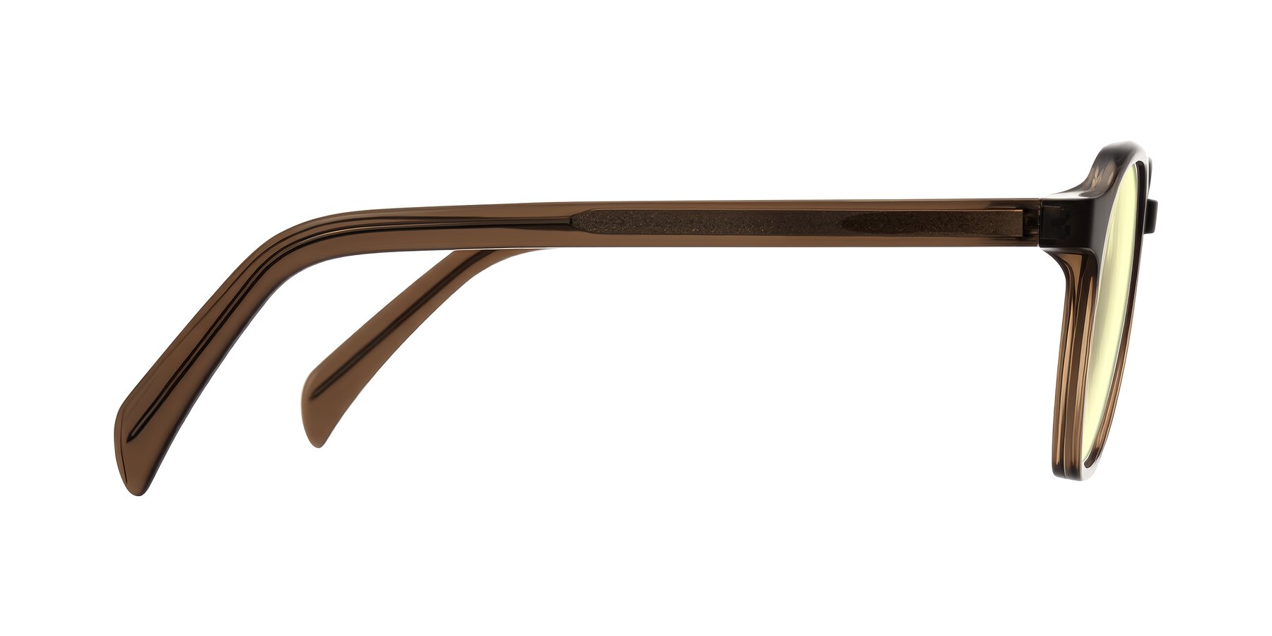 Side of McKown in Brown with Light Yellow Tinted Lenses