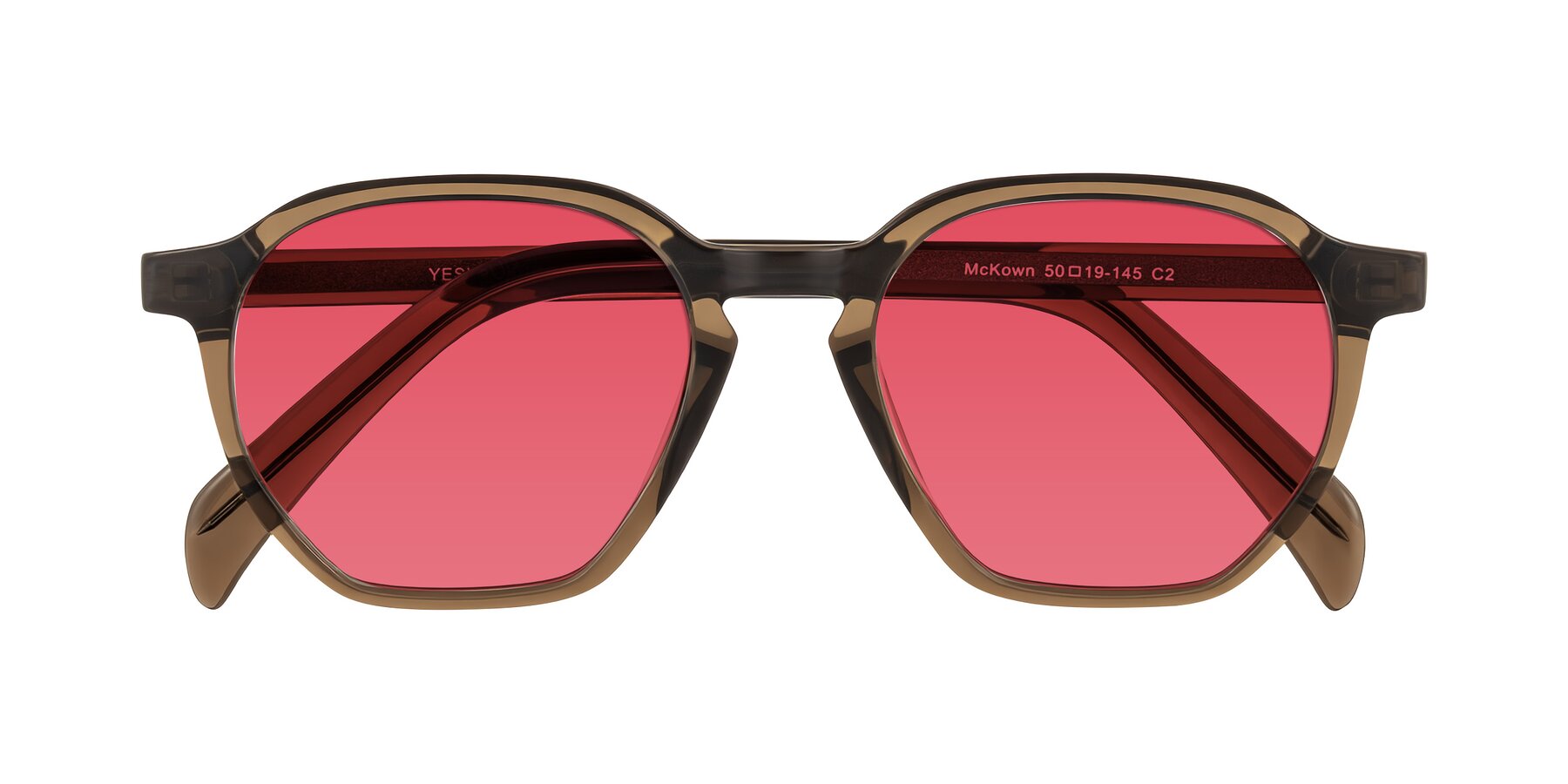Folded Front of McKown in Brown with Red Tinted Lenses