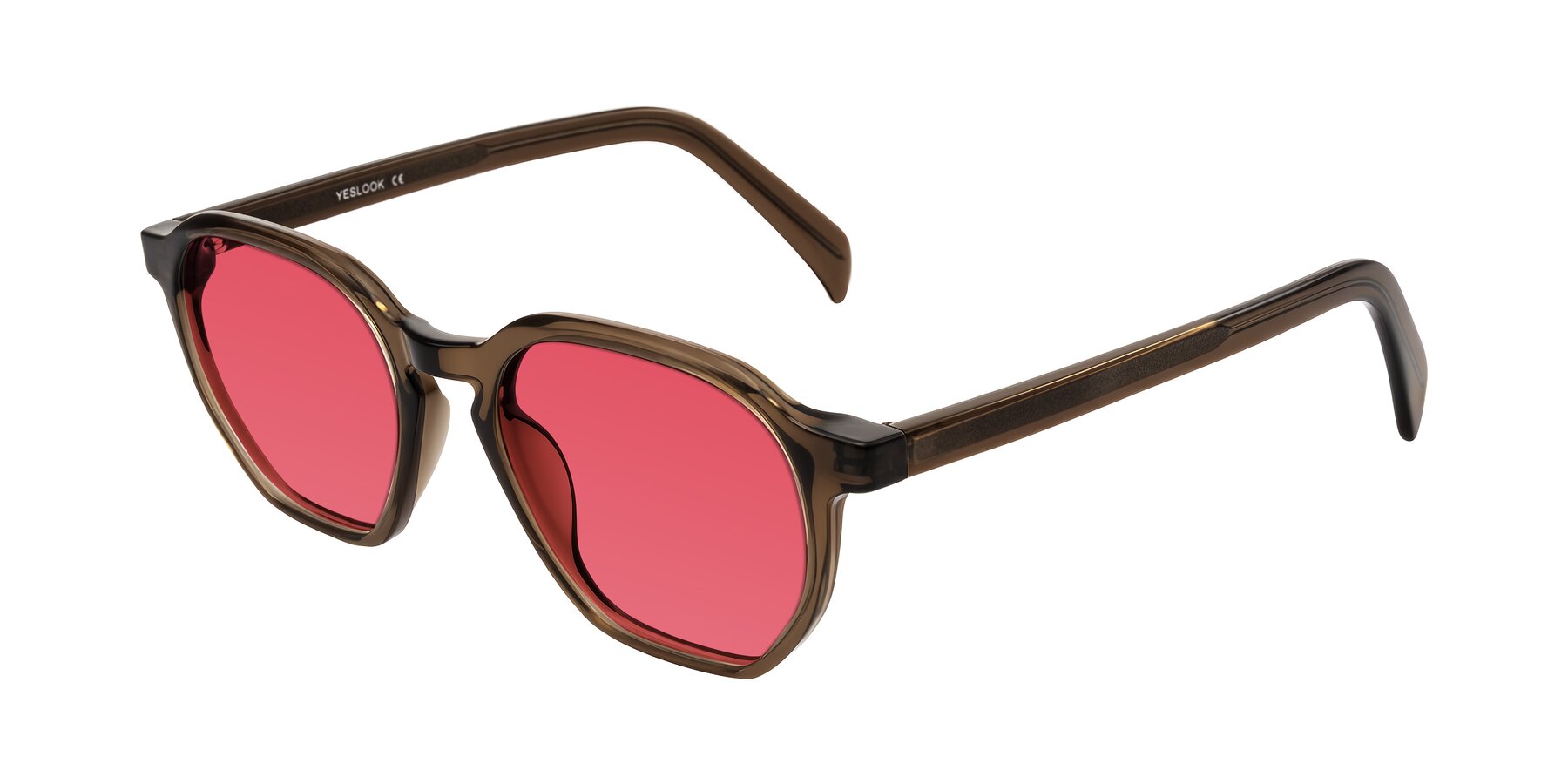 Angle of McKown in Brown with Red Tinted Lenses