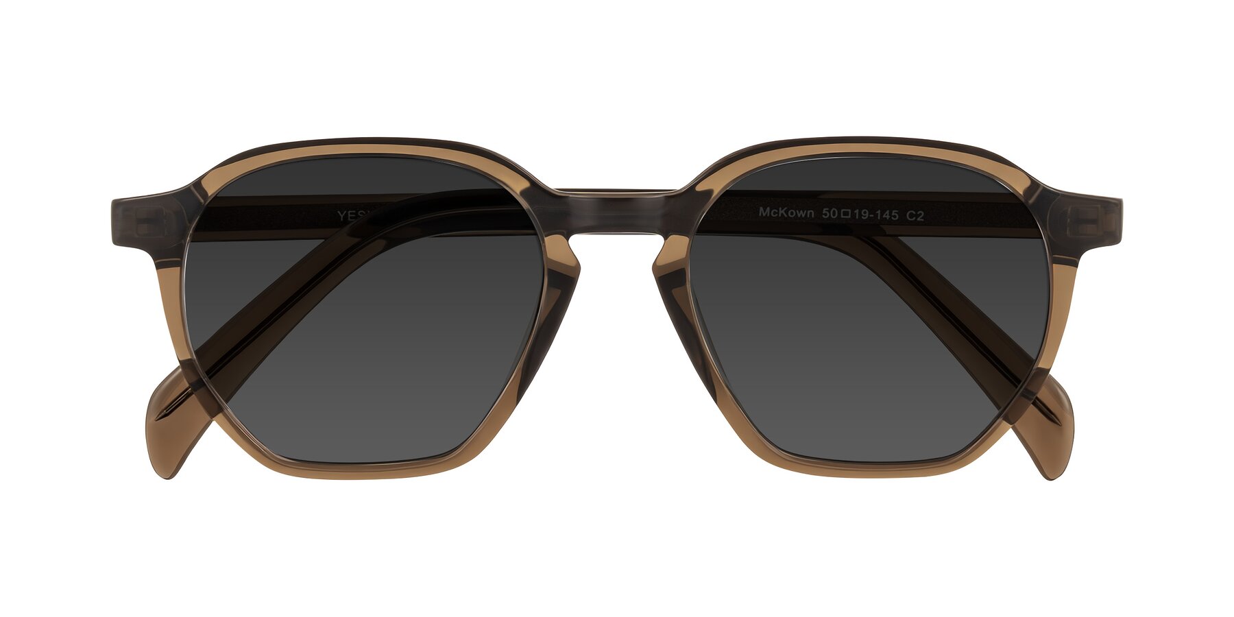 Folded Front of McKown in Brown with Gray Tinted Lenses