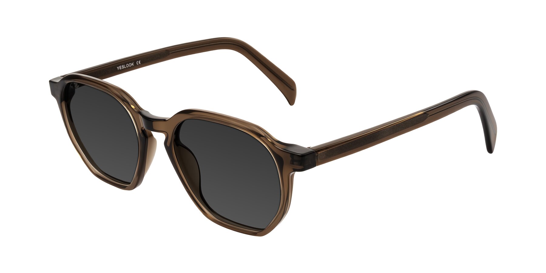 Angle of McKown in Brown with Gray Tinted Lenses