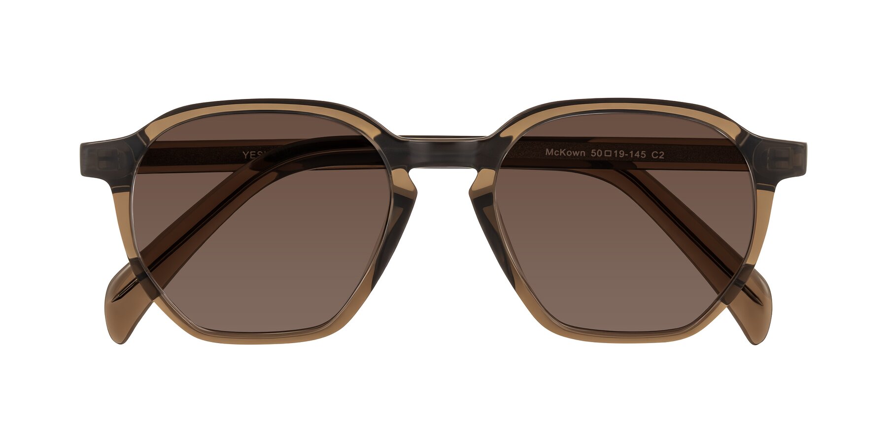 Folded Front of McKown in Brown with Brown Tinted Lenses