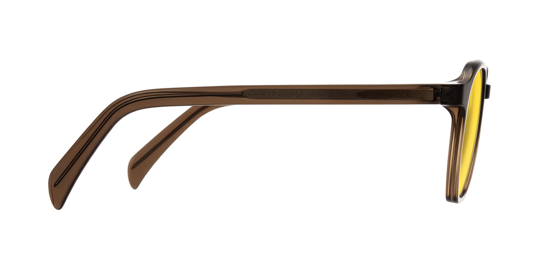 Side of McKown in Brown with Yellow Tinted Lenses