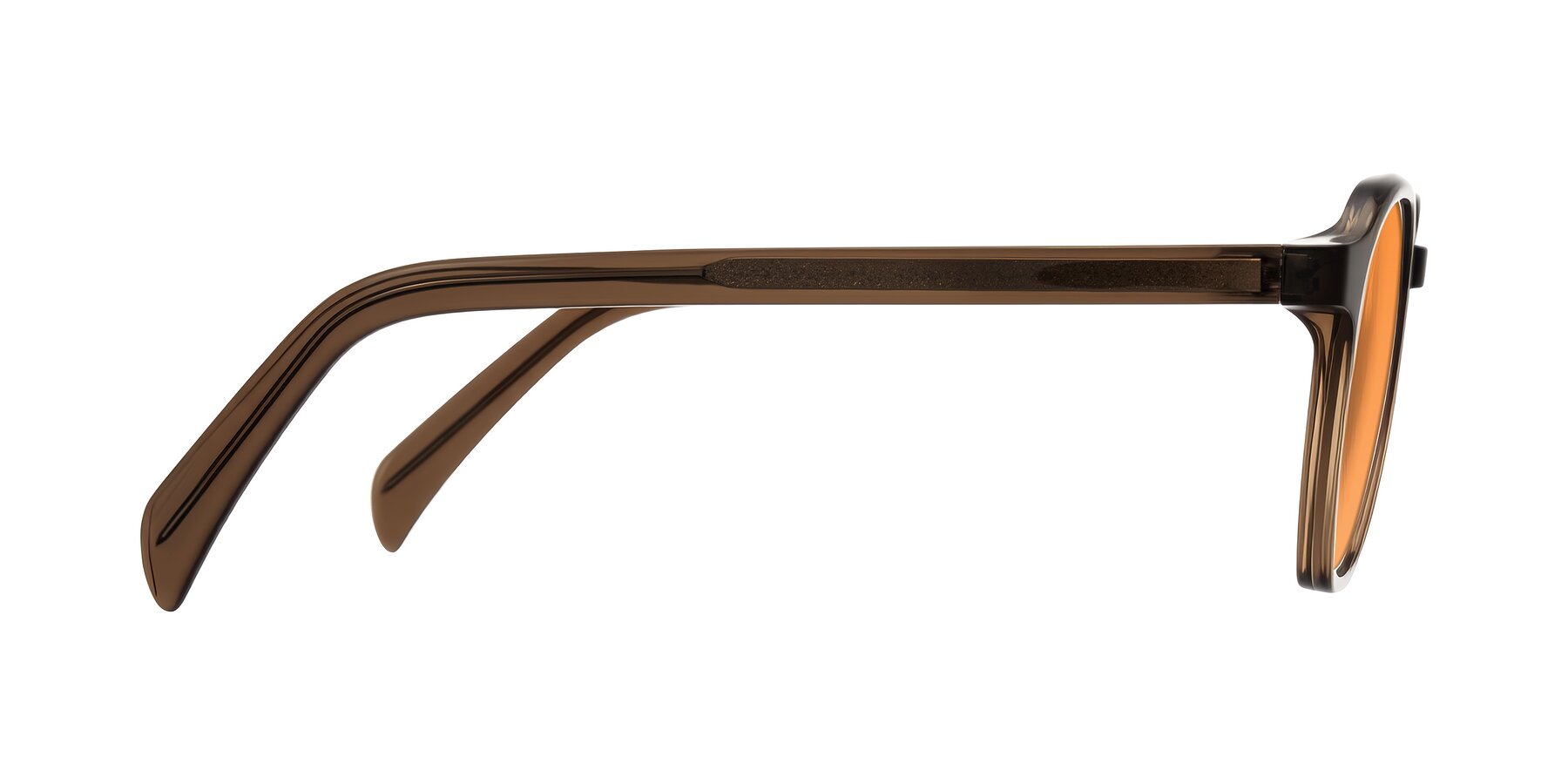 Side of McKown in Brown with Orange Tinted Lenses