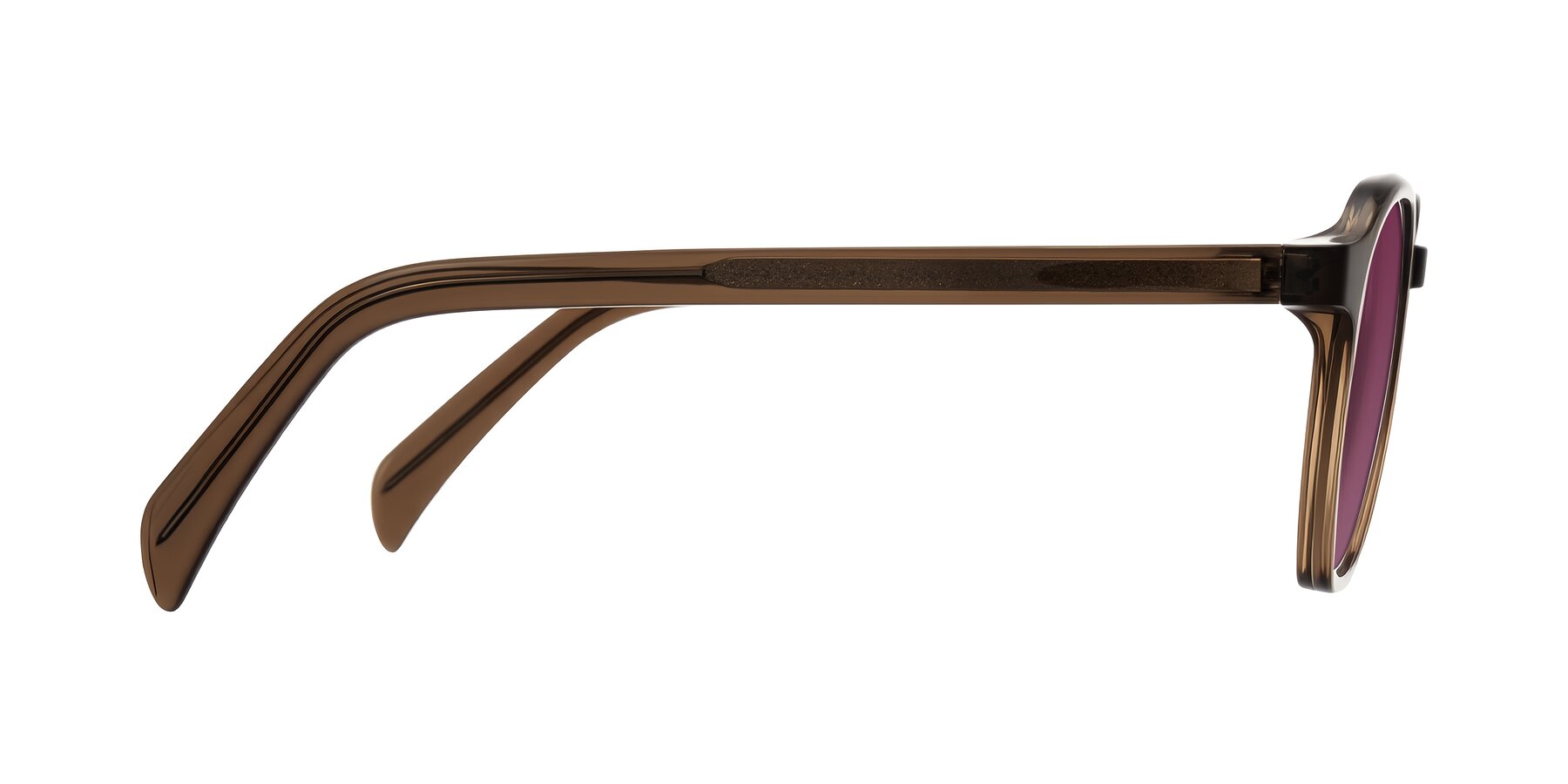 Side of McKown in Brown with Wine Tinted Lenses