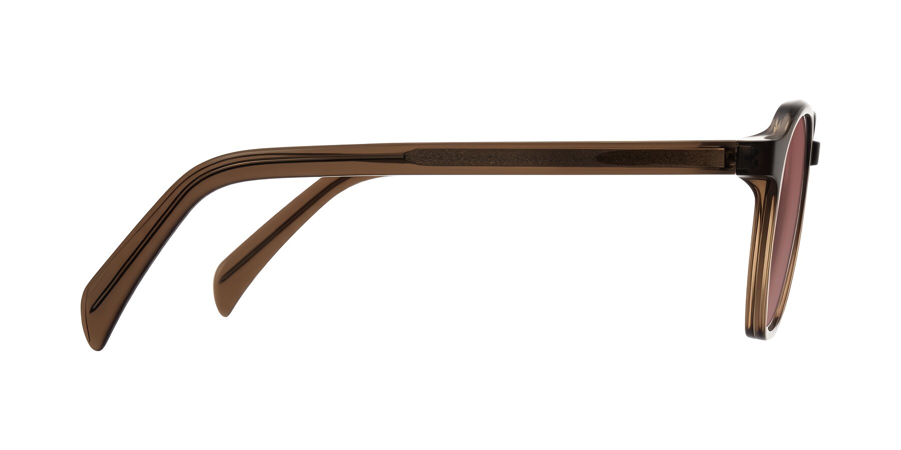 Side of McKown in Brown with Garnet Tinted Lenses