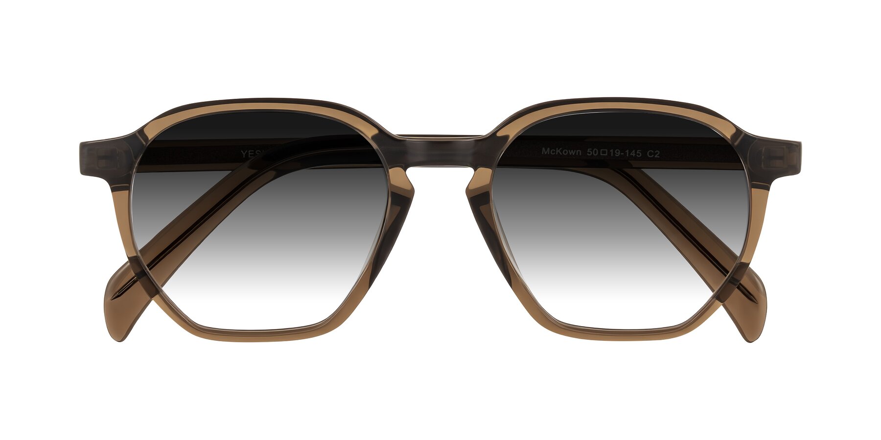 Folded Front of McKown in Brown with Gray Gradient Lenses