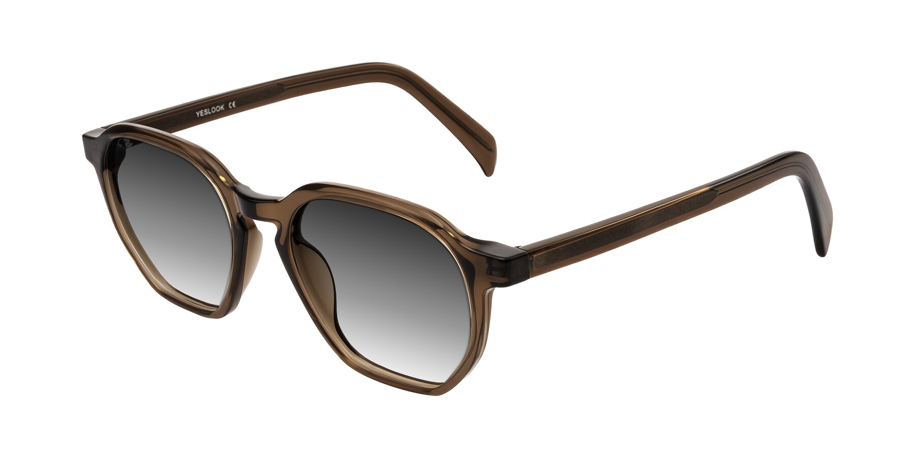 Angle of McKown in Brown with Gray Gradient Lenses