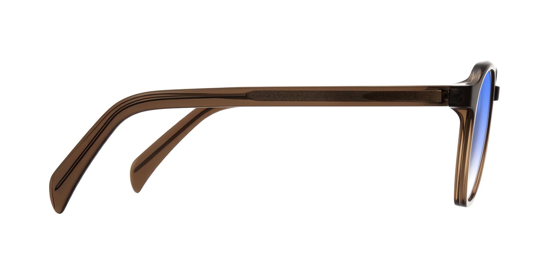 Side of McKown in Brown with Blue Gradient Lenses