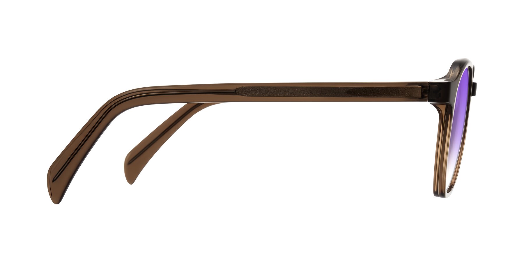 Side of McKown in Brown with Purple Gradient Lenses