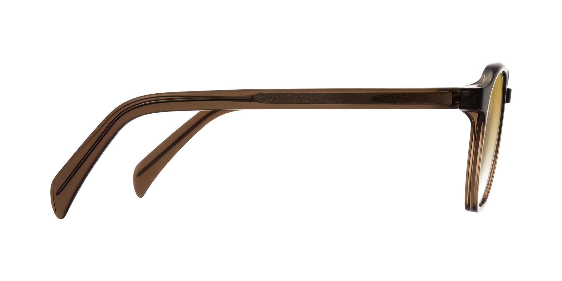 Side of McKown in Brown with Champagne Gradient Lenses