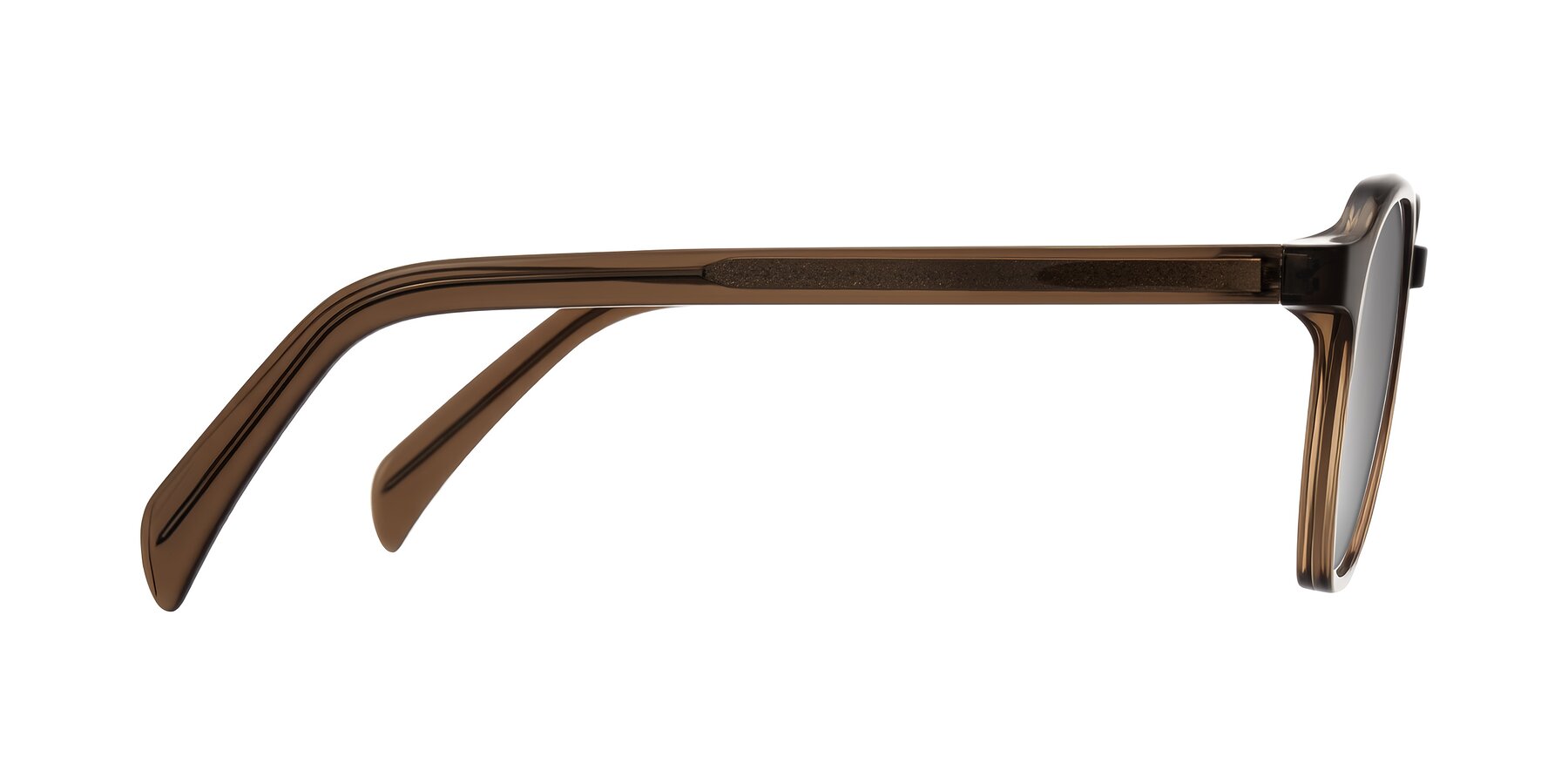 Side of McKown in Brown with Silver Mirrored Lenses
