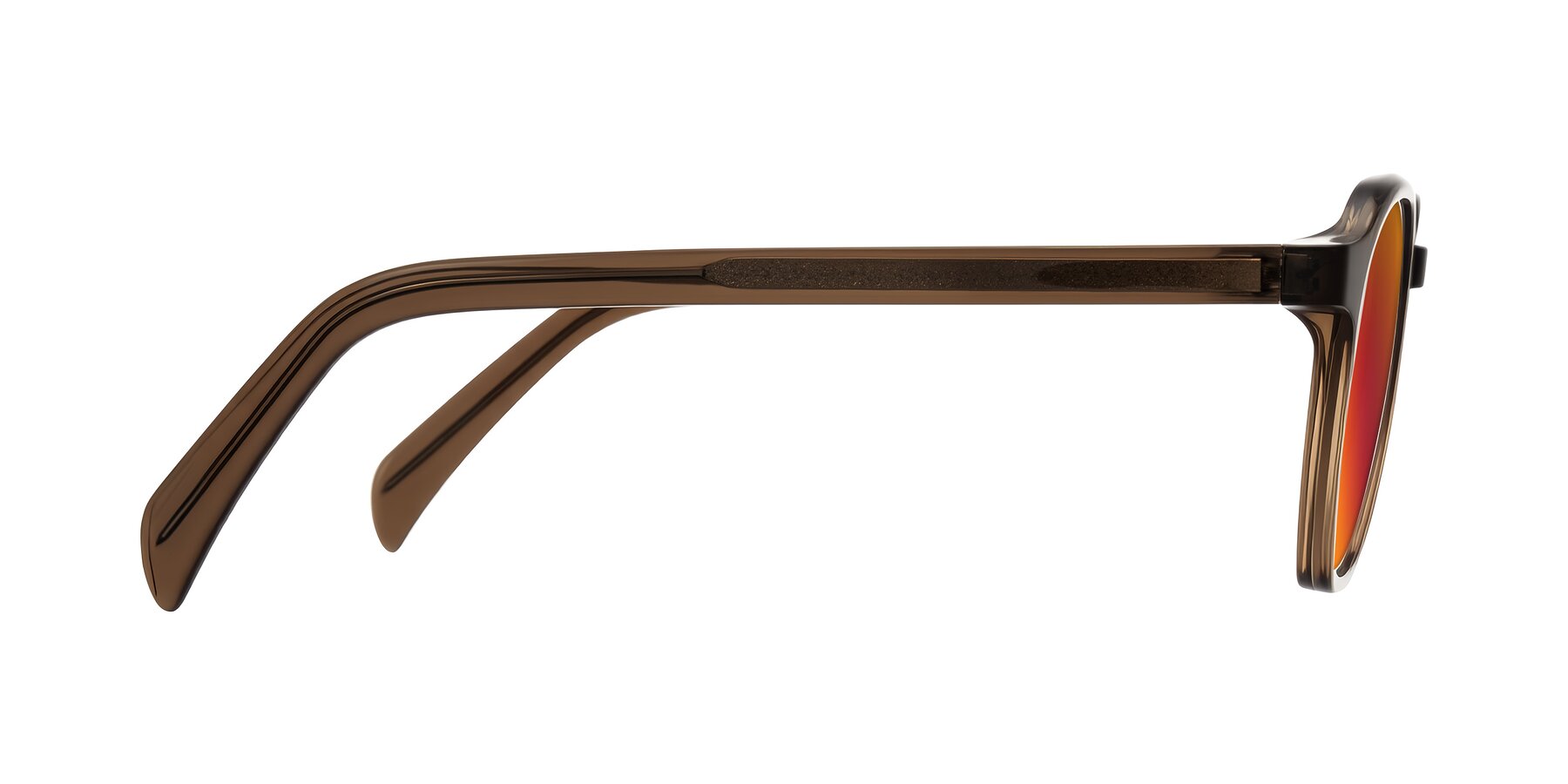 Side of McKown in Brown with Red Gold Mirrored Lenses