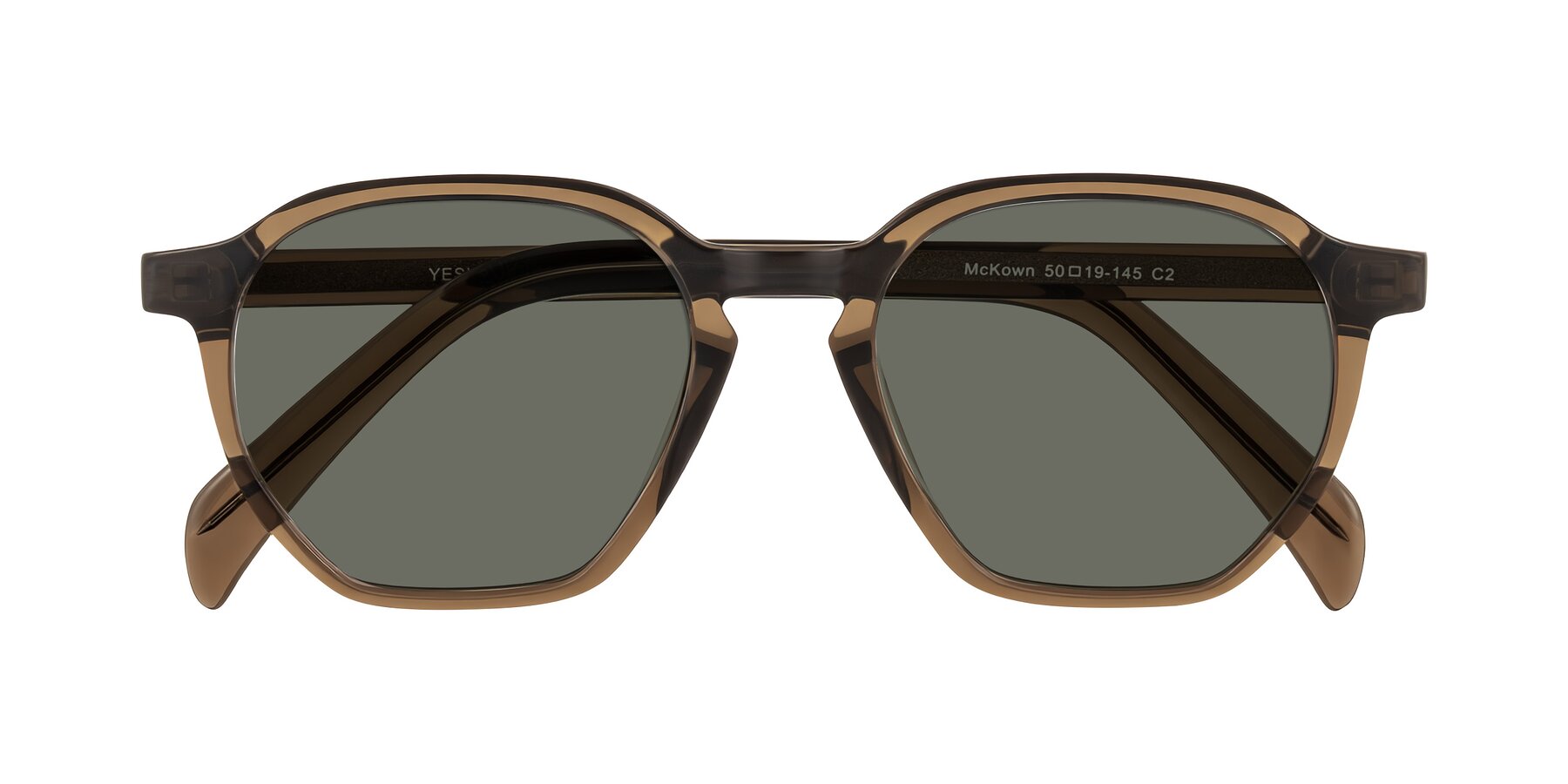 Folded Front of McKown in Brown with Gray Polarized Lenses