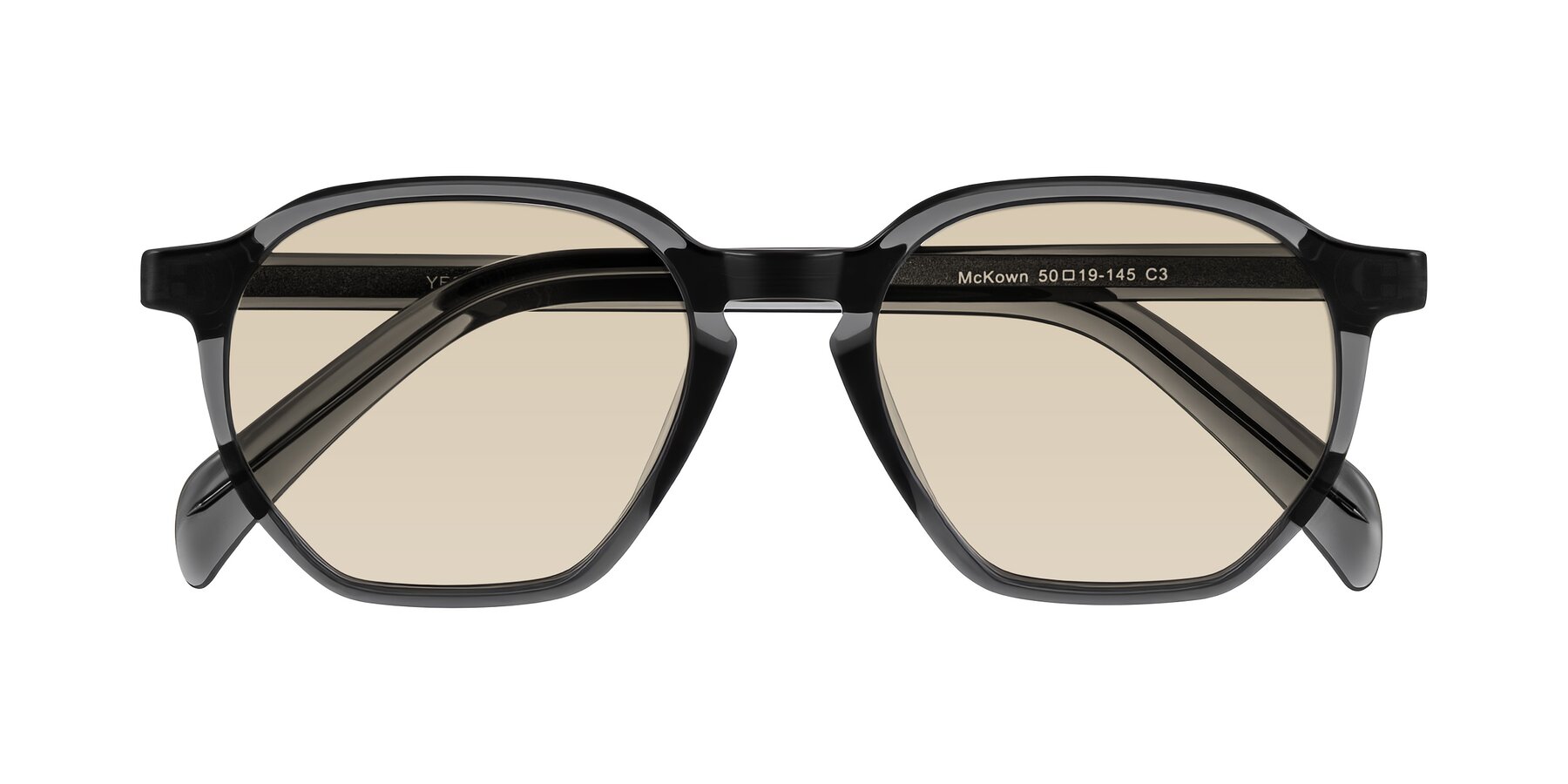 Folded Front of McKown in Gray with Light Brown Tinted Lenses