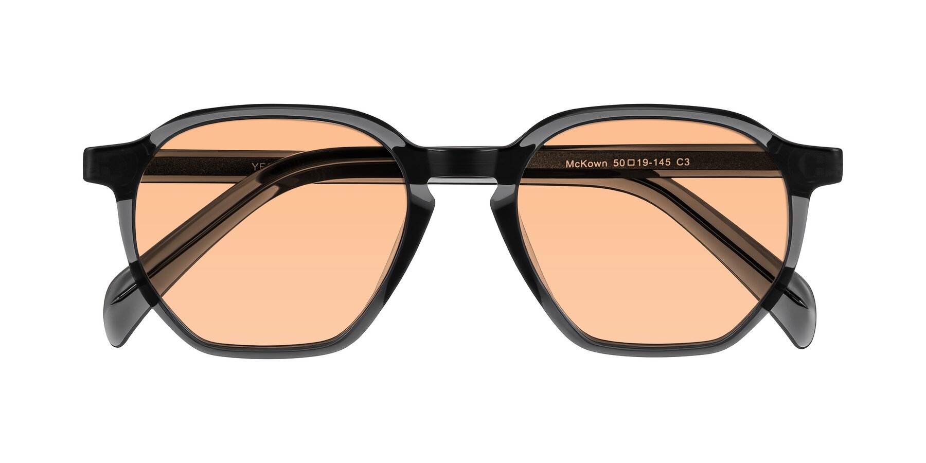 Folded Front of McKown in Gray with Light Orange Tinted Lenses