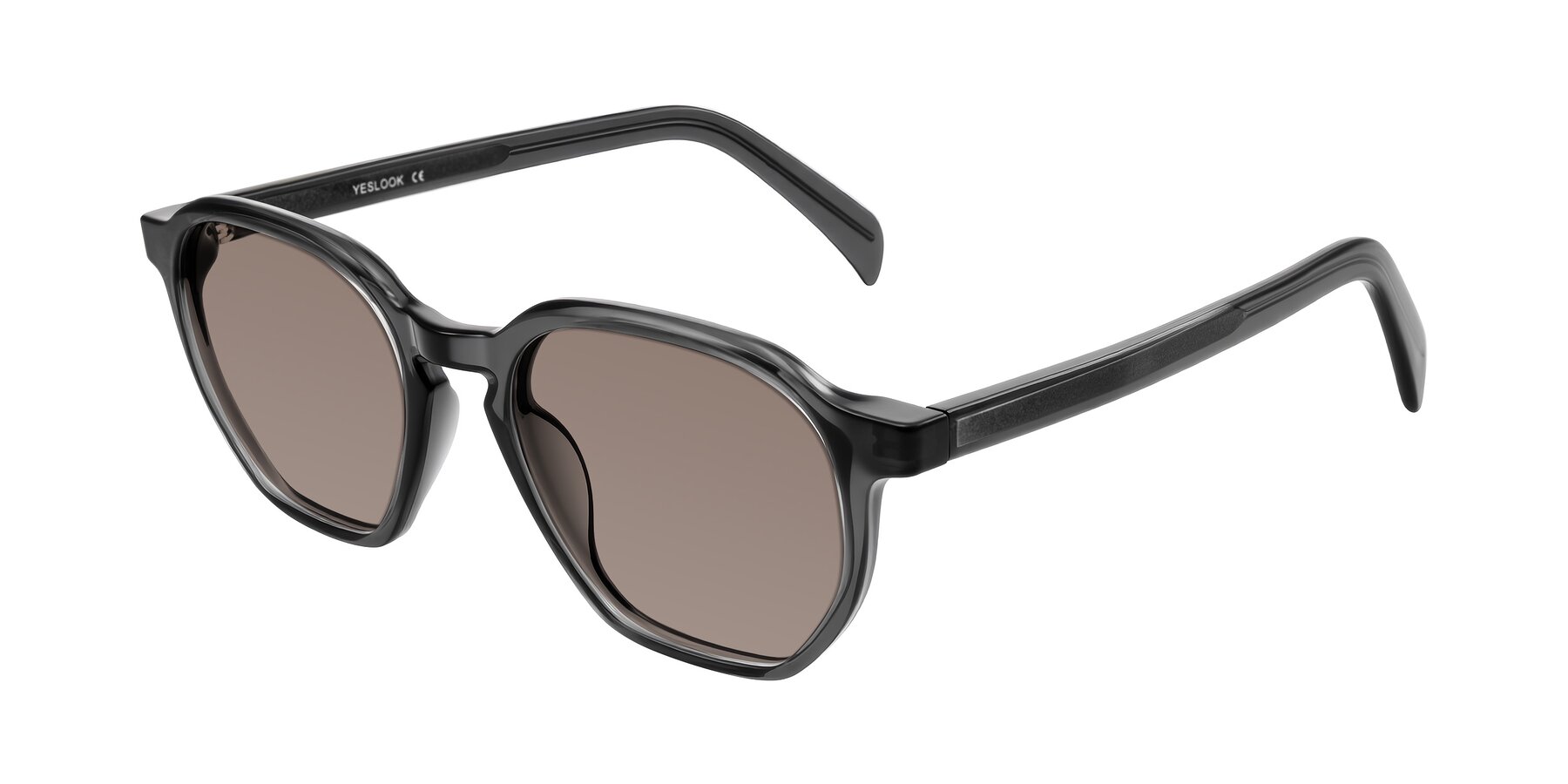 Angle of McKown in Gray with Medium Brown Tinted Lenses